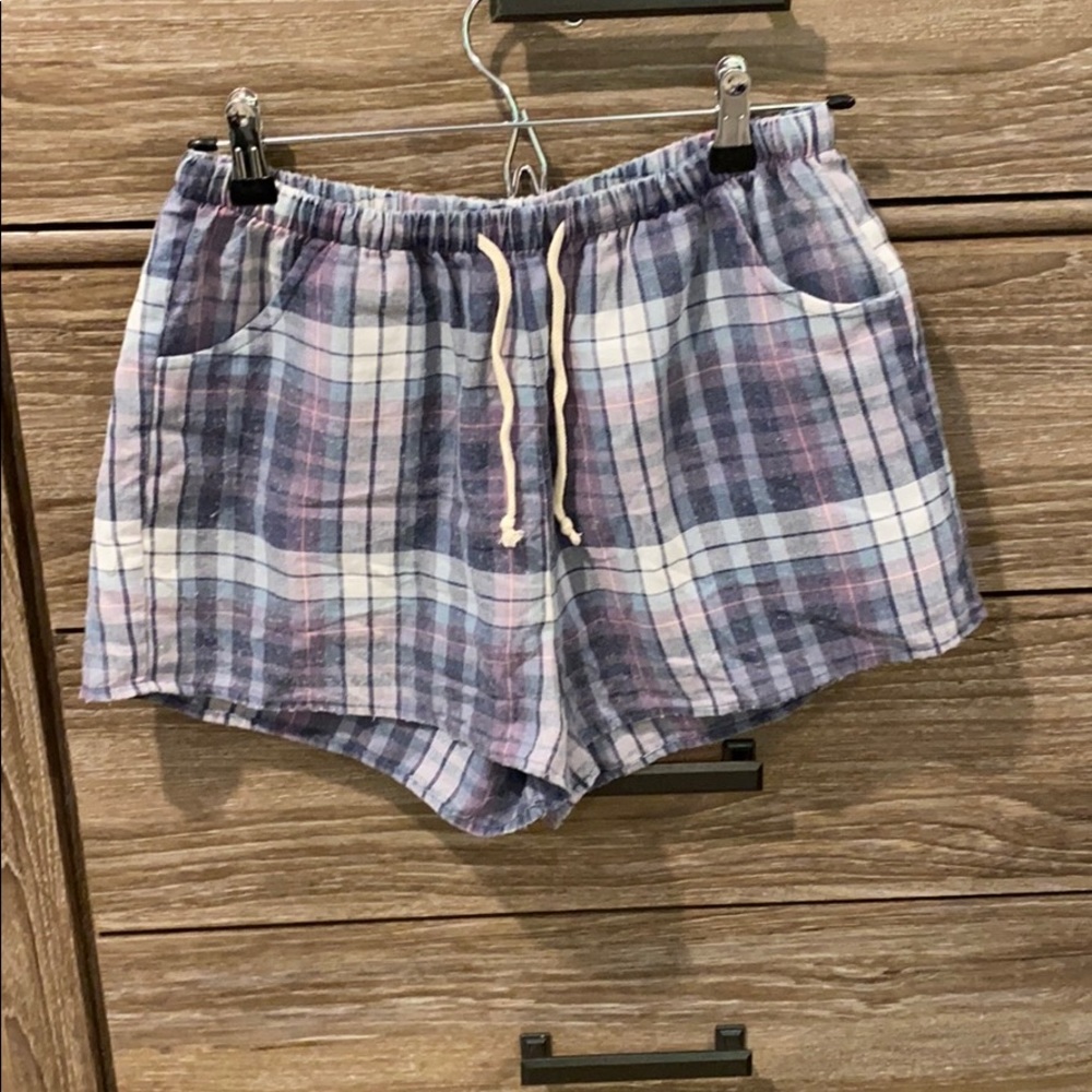 Plaid Pajamas Shorts